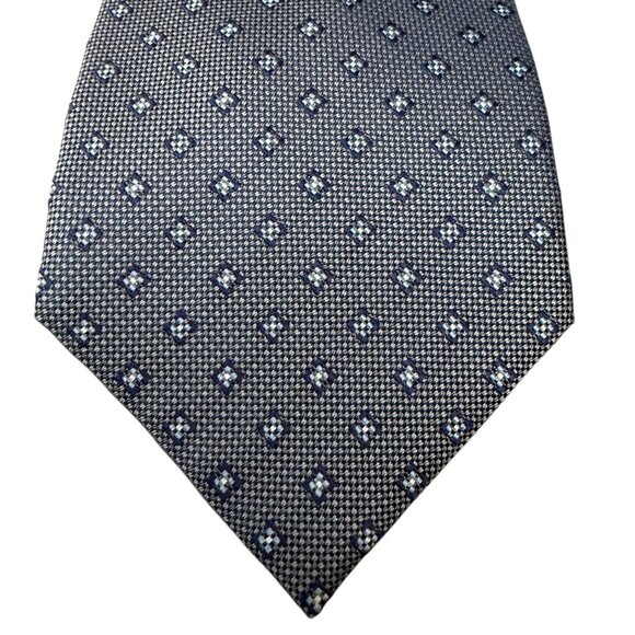 Jos. A. Bank Traveler Stain-Resistant Tie Long Size 61" Blue Micro Dot Pattern - Picture 5 of 13